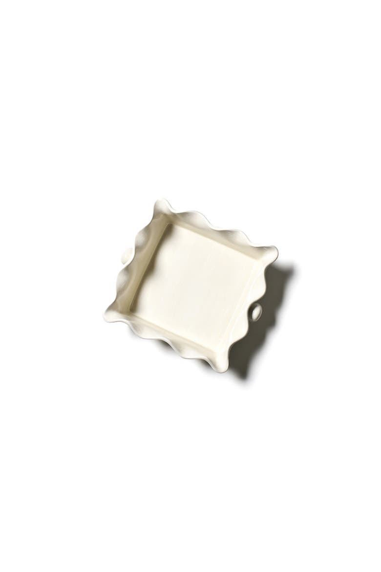Signature White Square Ruffle Casserole, Alternate, color, White