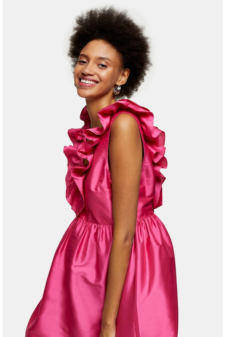 Taffeta A-Line Dress, Alternate, color, PINK