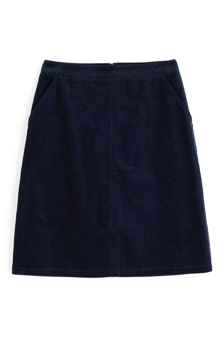Dovetail Organic Cotton Corduroy Skirt, Alternate, color, MARITIME