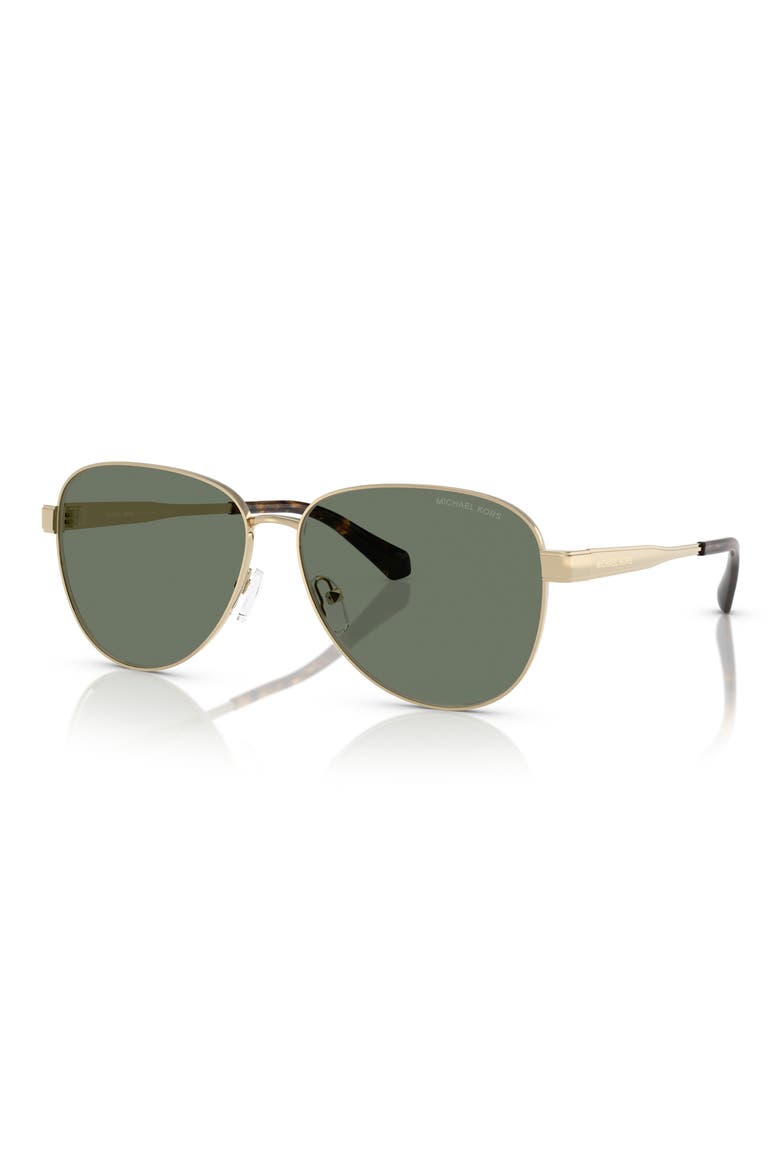 59mm Pilot Sunglasses, Alternate, color, LIGHT GOLD