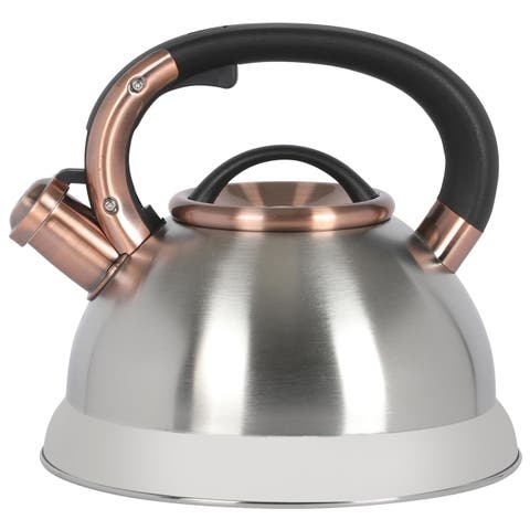 Flintshire 2.2 Quart Stainless Steel Whistling Tea Kettle W/ Nylon Handle