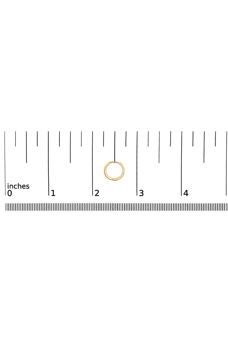 14K Gold 1/5 CTW Diamond Huggie Hoop Earrings, Alternate, color, Yellow