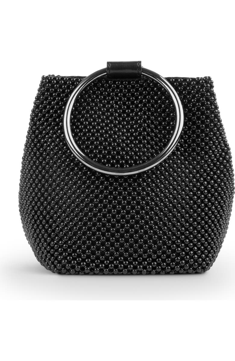 Jessica McClintock Gwen Metallic Chain Mail Clutch, Alternate, color,