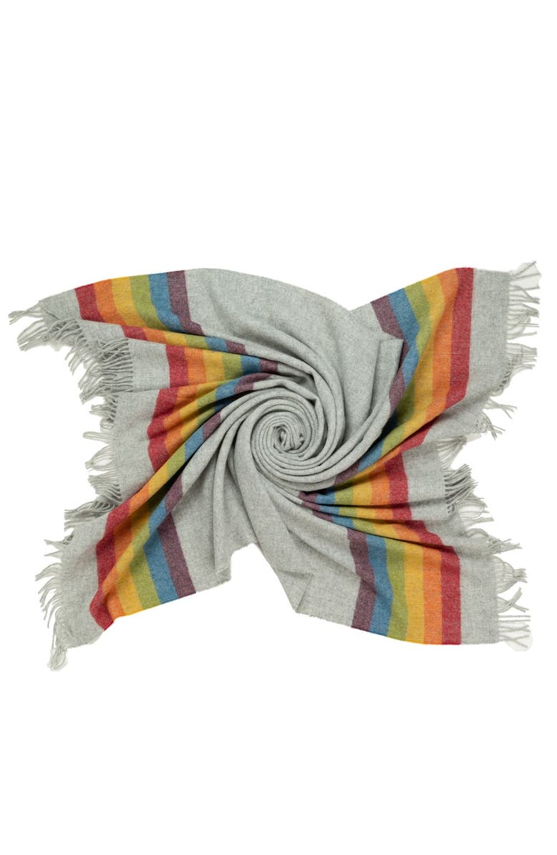 Prince of Scots Southampton Home Wool That 70's Throw, Main, color, Grey