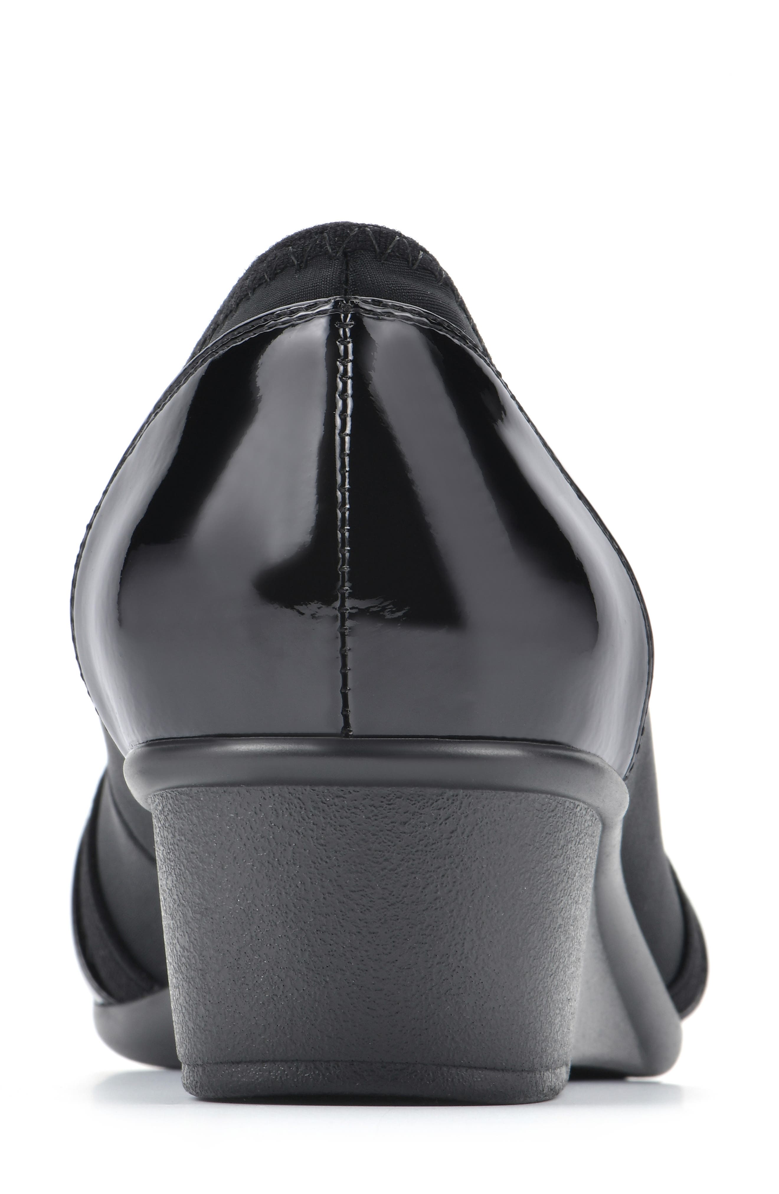 CLIFFS BY WHITE MOUNTAIN Bowie Wedge Pump - Wide Width Available, Alternate, color, Black/ Nylon