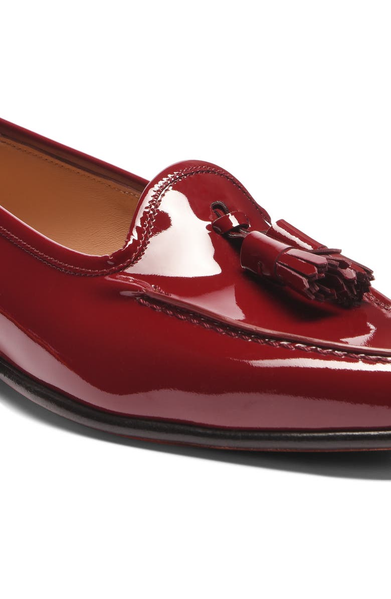 Santoni Women's Andrea Red Patent Tassel Loafer, Alternate, color,