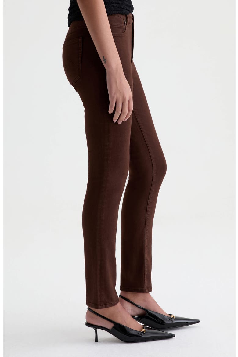 Mari Mid Rise Slim Straight Leg Jeans, Alternate, color, WOOD BROWN