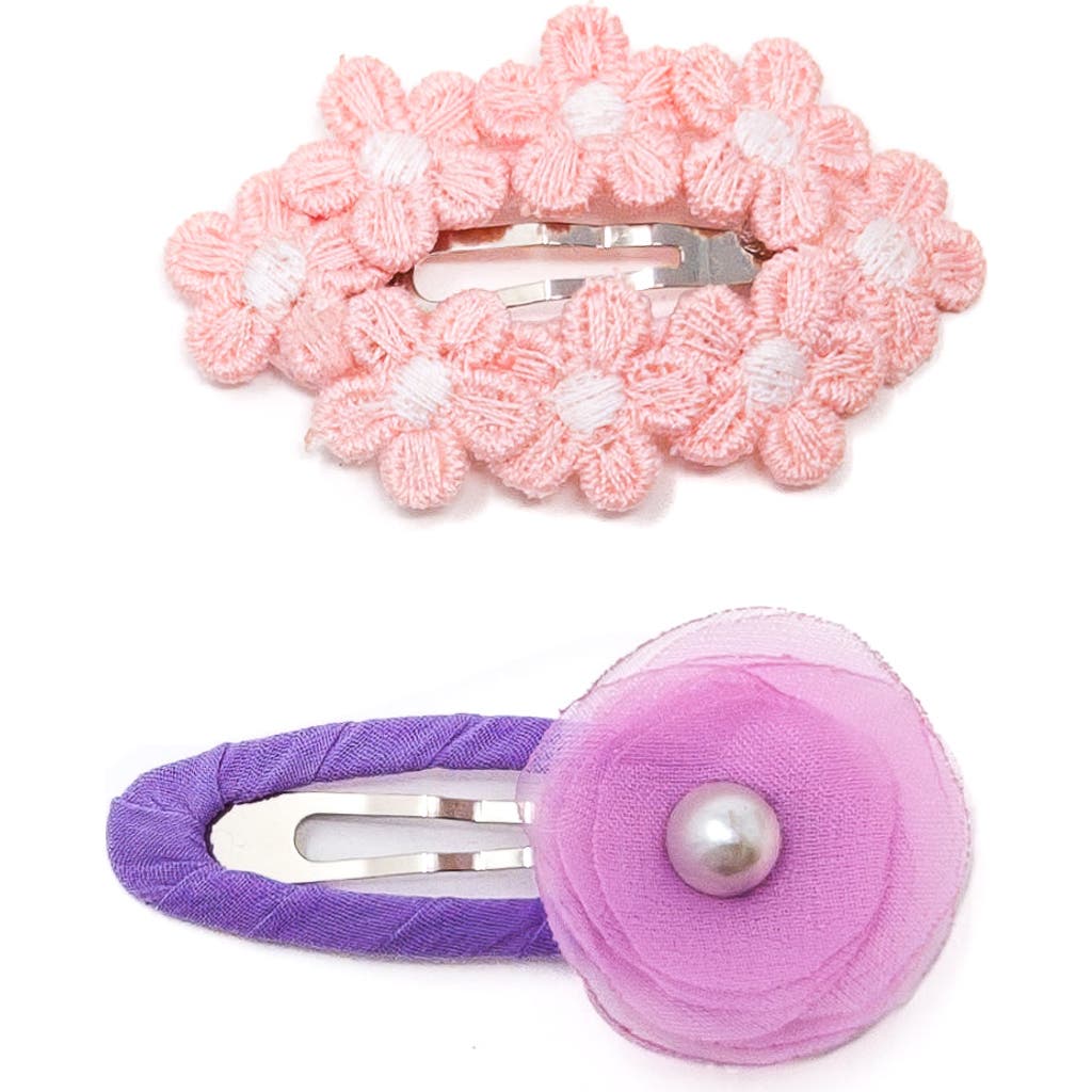 Puttisu 2pc Hair Clip Set - Tulle Bloom Petals in Lavender Bloom - Purple  product