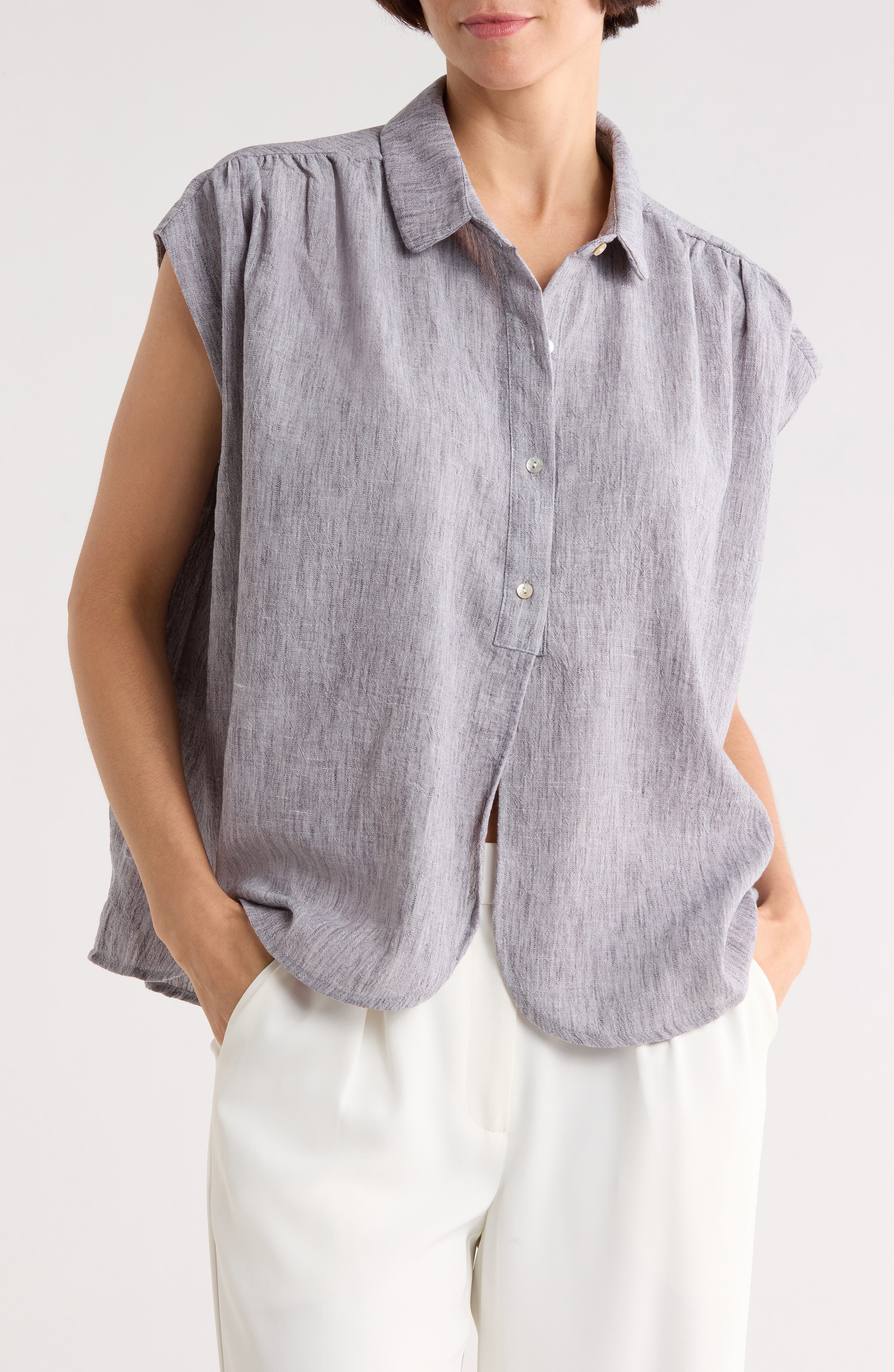 PATRIZIA LUCA Pleated Back Top