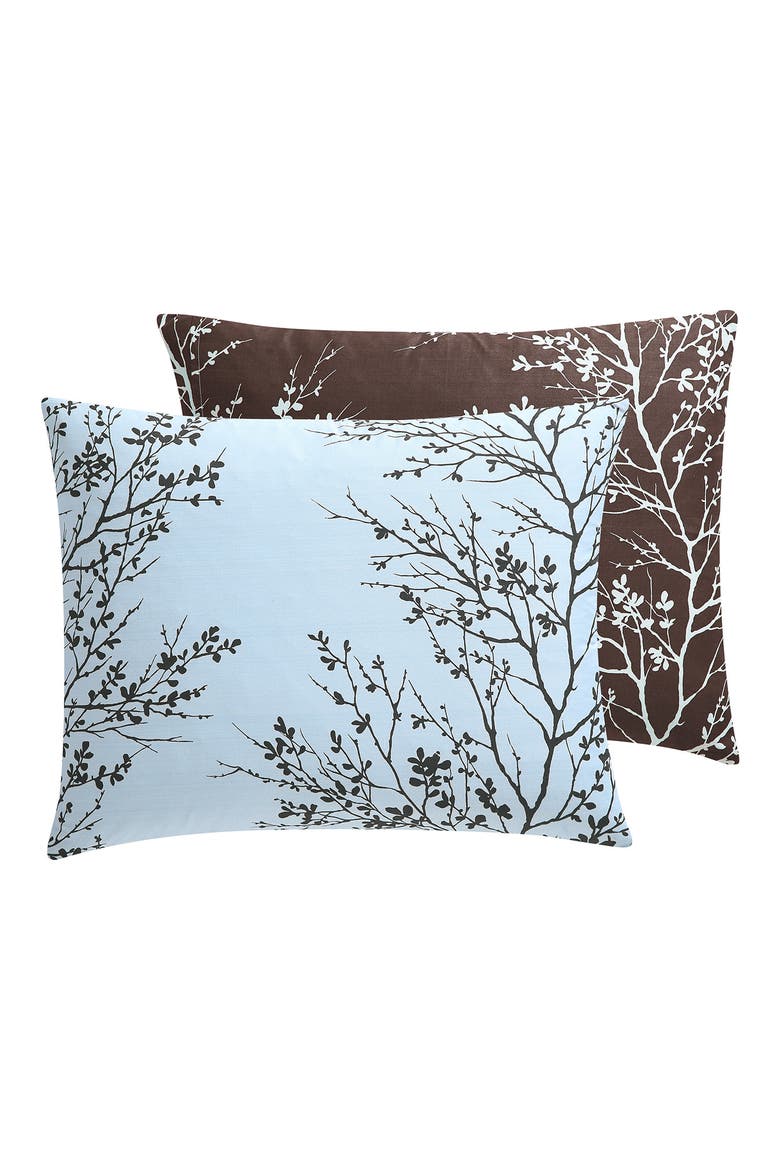 8-Piece Blue Chocolate Leaf Bedding Set, Alternate, color, BLUE
