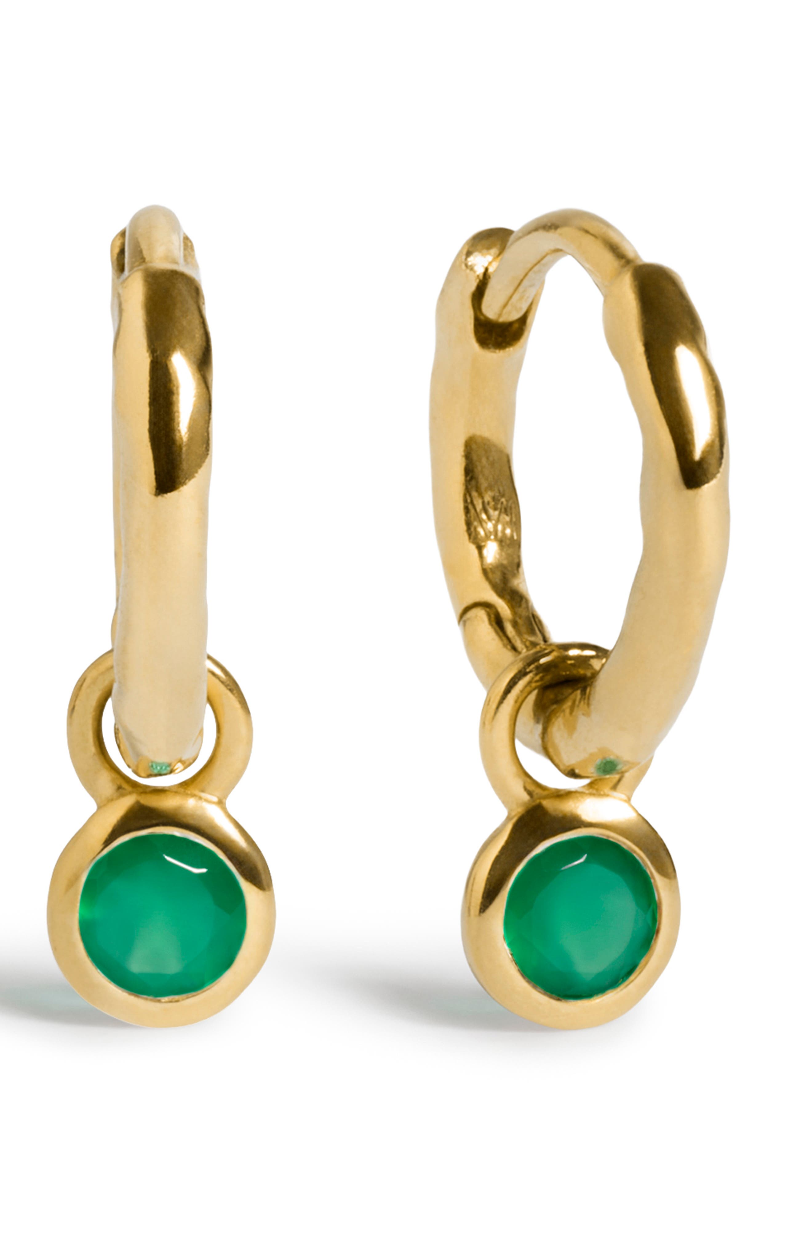 18K GOLD VERMEIL/ GREEN ONYX