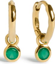 Monica Vinader Birthstone Huggie Hoop Earrings