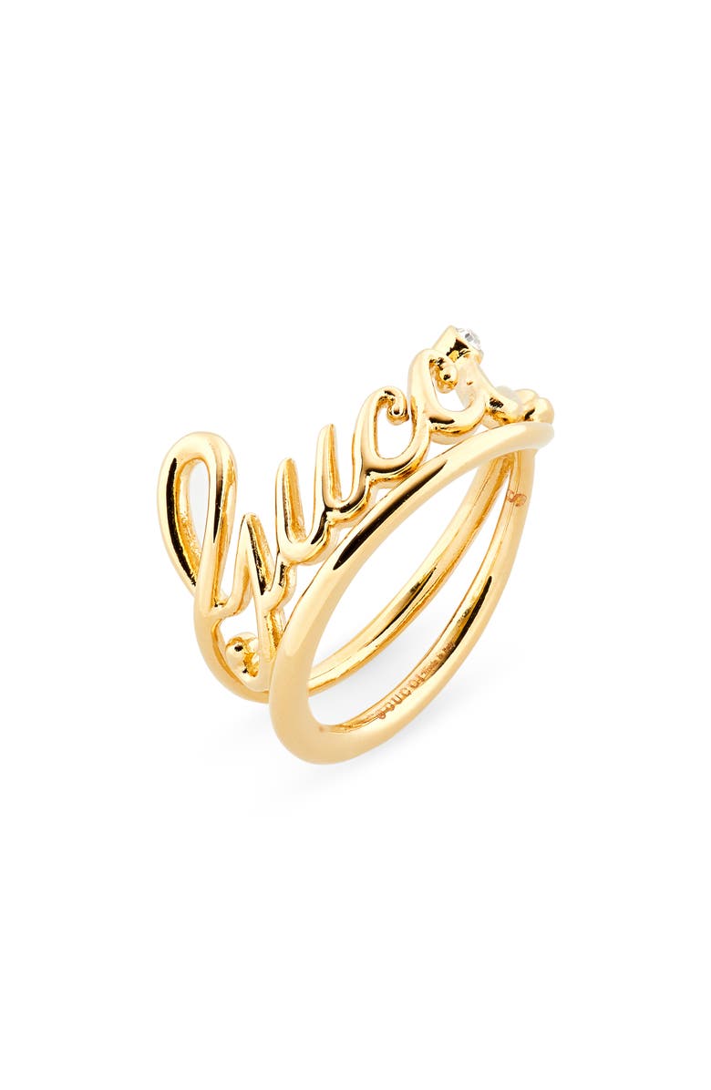Gucci Script Ring, Main, color,