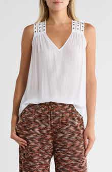 Ramy Brook Glenn Studded Sleeveless Top
