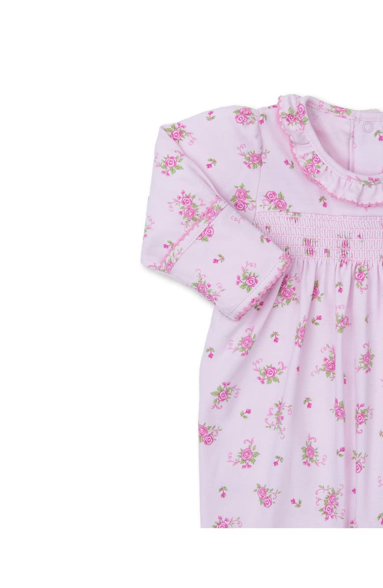 Kissy Kissy Rose Print Pima Cotton Footie, Alternate, color, 