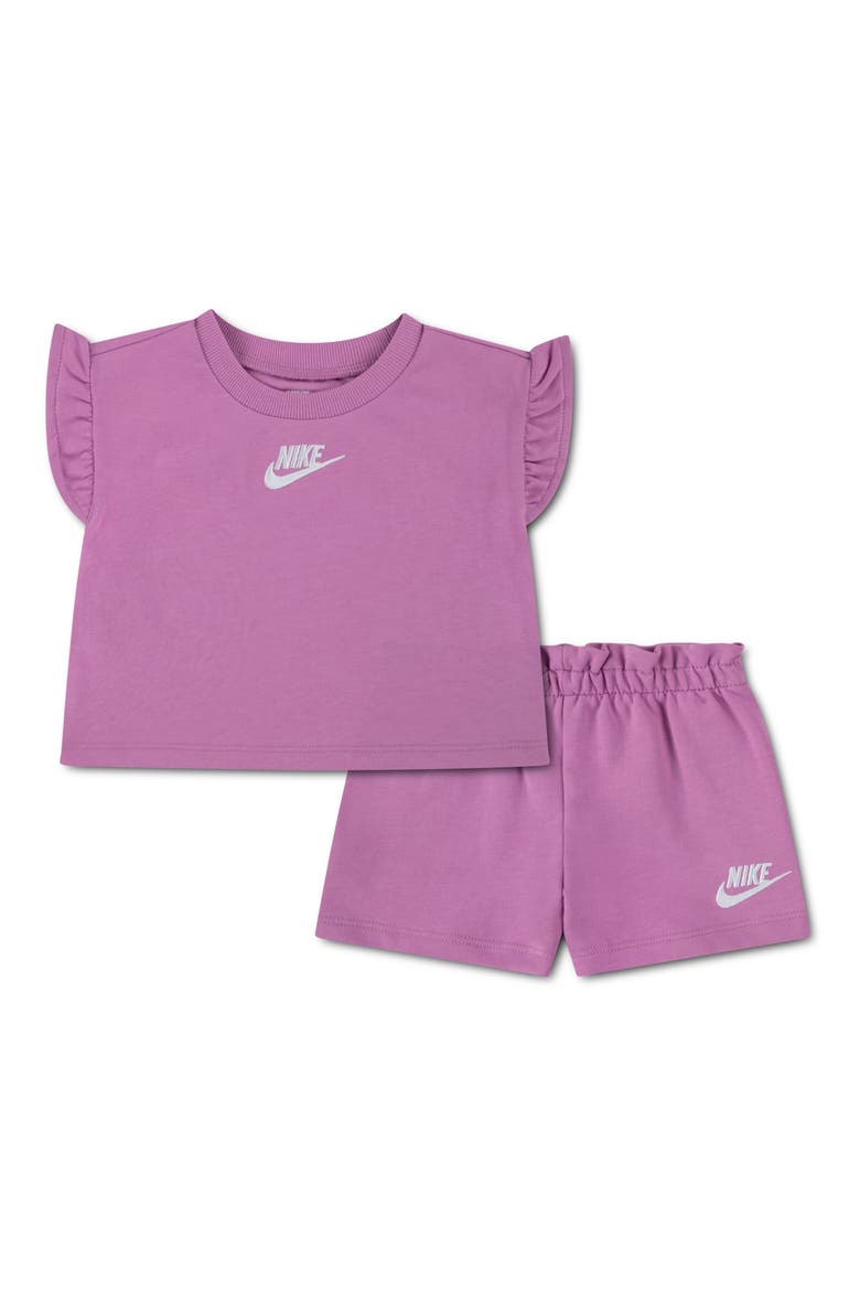 French Terry T-Shirt and Shorts Set, Main, color, P64LIGHT M