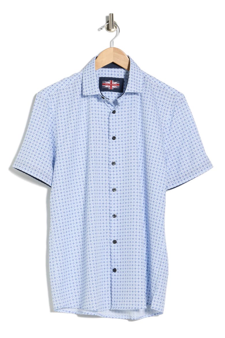 Short Sleeve Sport Shirt, Alternate, color, WHITE/ BLUE MULTI