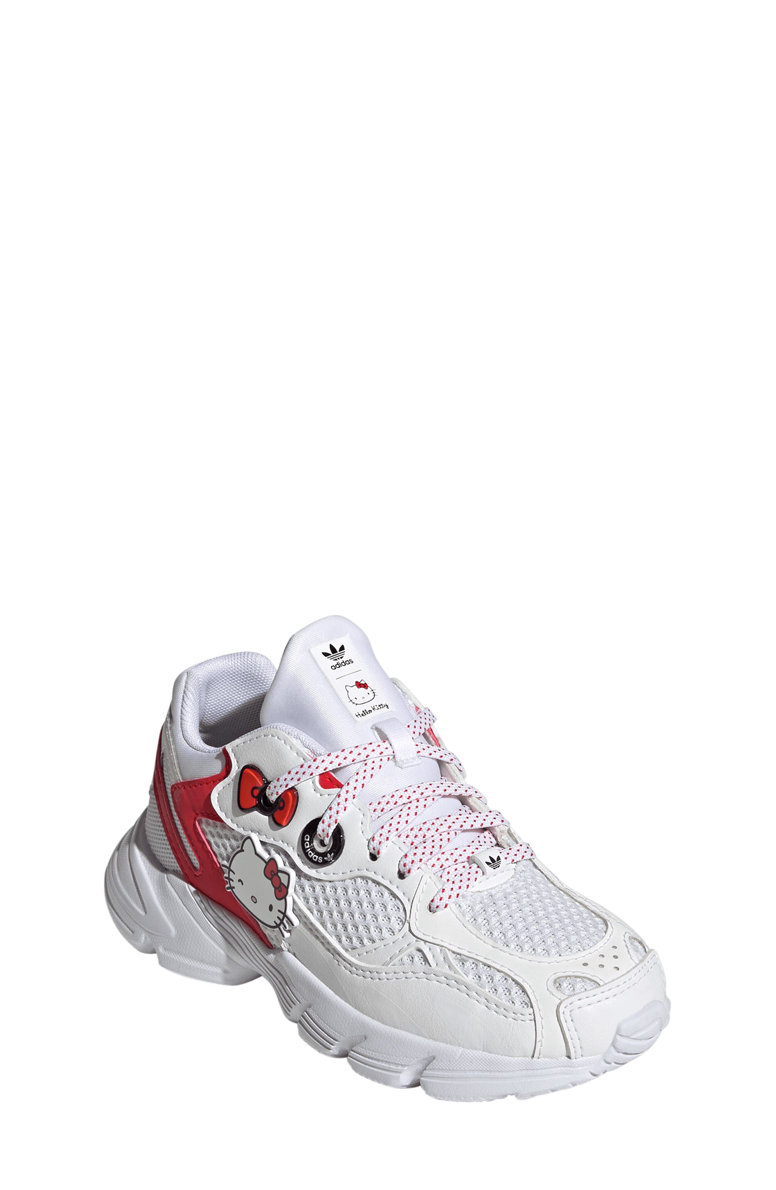 adidas x Hello Kitty Kids' Astir Sneaker, Main, color, White/ Red/ Black