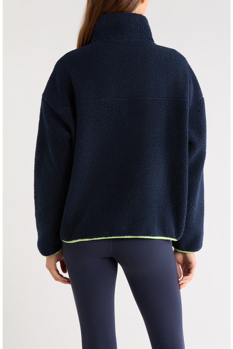 Reese Half-Zip Fleece Pullover, Alternate, color, INDIGO/ LIMEADE