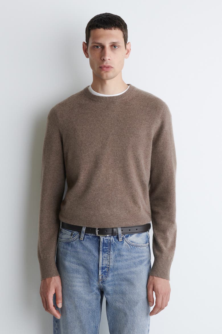 Seamless Cashmere Crew-Neck Sweater, Main, color, DARK UNDYED