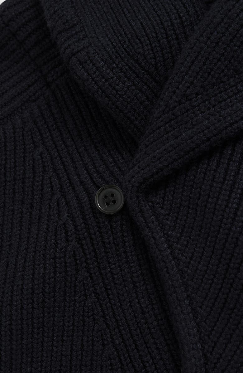 Reiss Cannon Rib Cardigan, Alternate, color, Navy