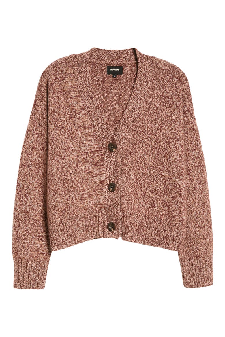 Marled Oversize Cardigan, Alternate, color, POMEGRANATE