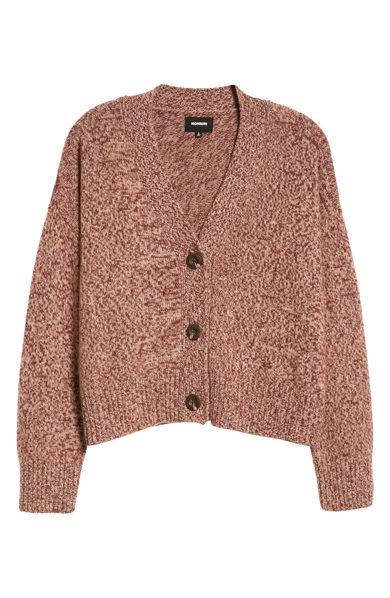 Monrow Marled Oversize Cardigan, Alternate, color, 