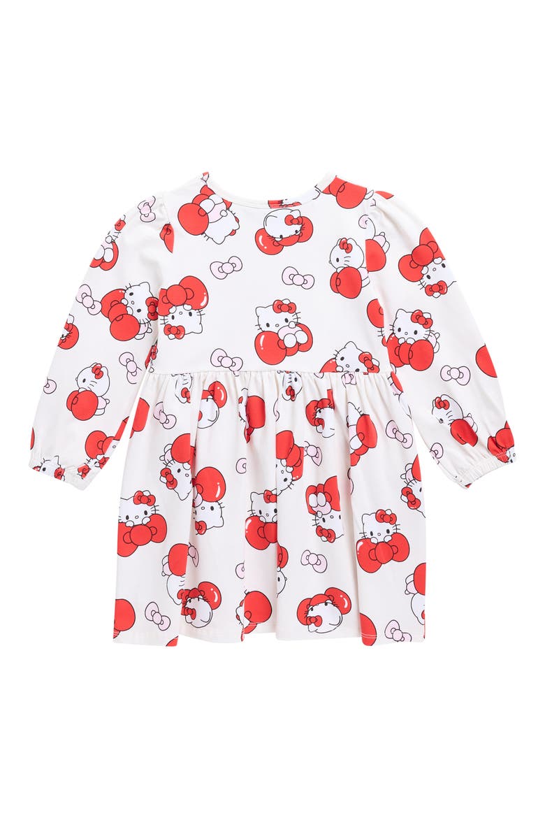 x Hello Kitty® Kids' Long Sleeve Jersey Dress, Alternate, color, CREAM