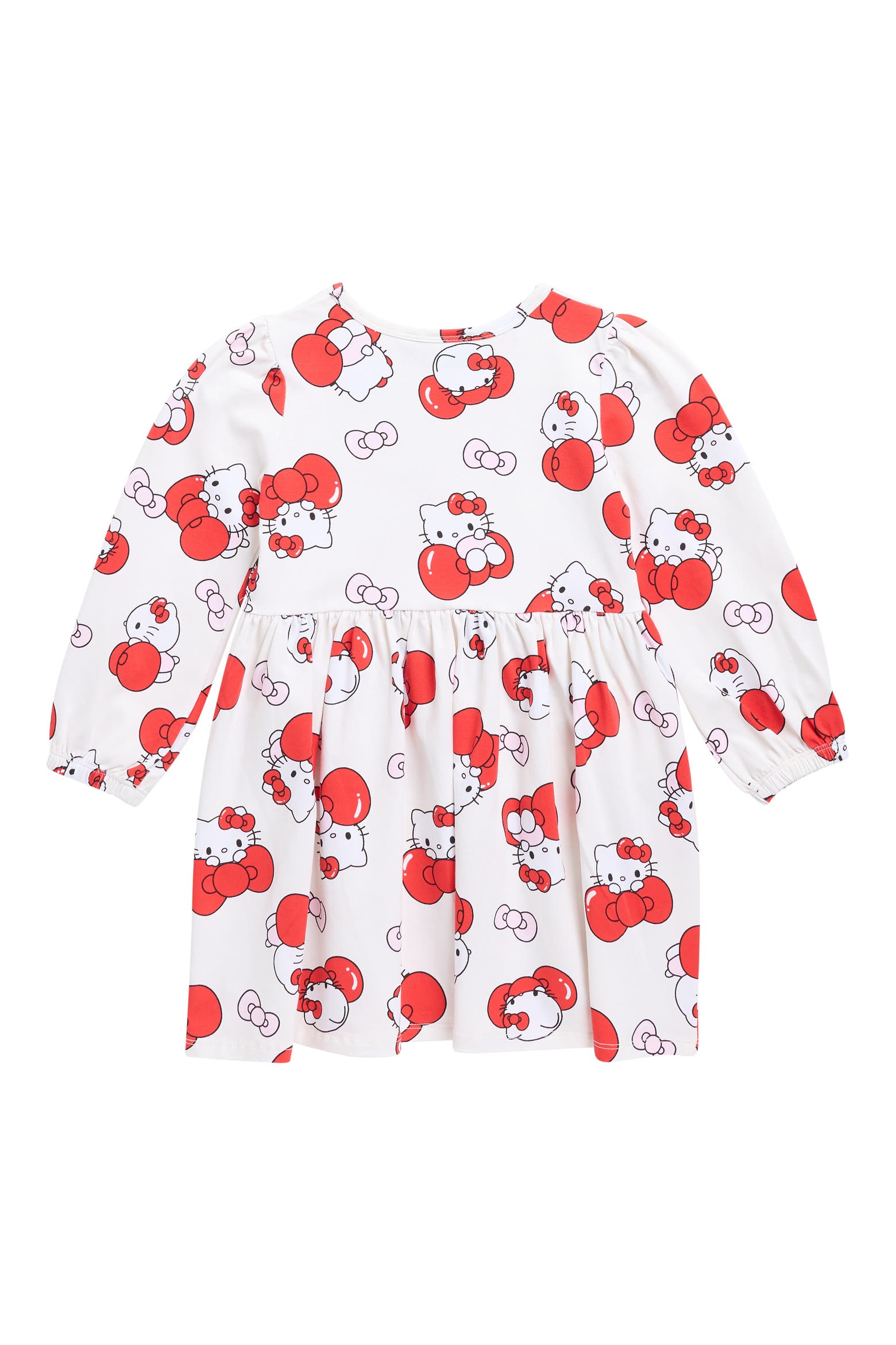 Cream Landscape Large Rocks Rock Your Kid x Hello Kitty® Kids' Long Sleeve Jersey Dress | Nordstromrack