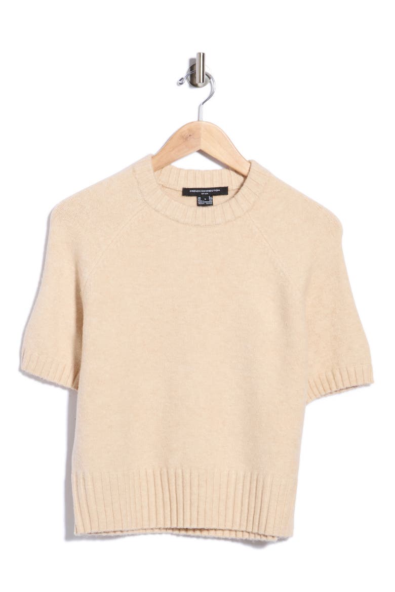 Suzie Short Sleeve Sweater, Main, color, OATMEAL