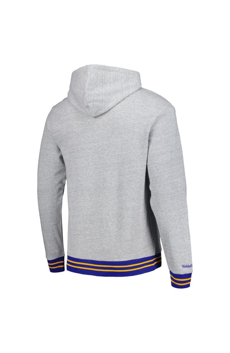 Mitchell & Ness Men's Mitchell & Ness Heather Gray St. Louis Blues Classic French Terry Pullover Hoodie, Alternate, color,