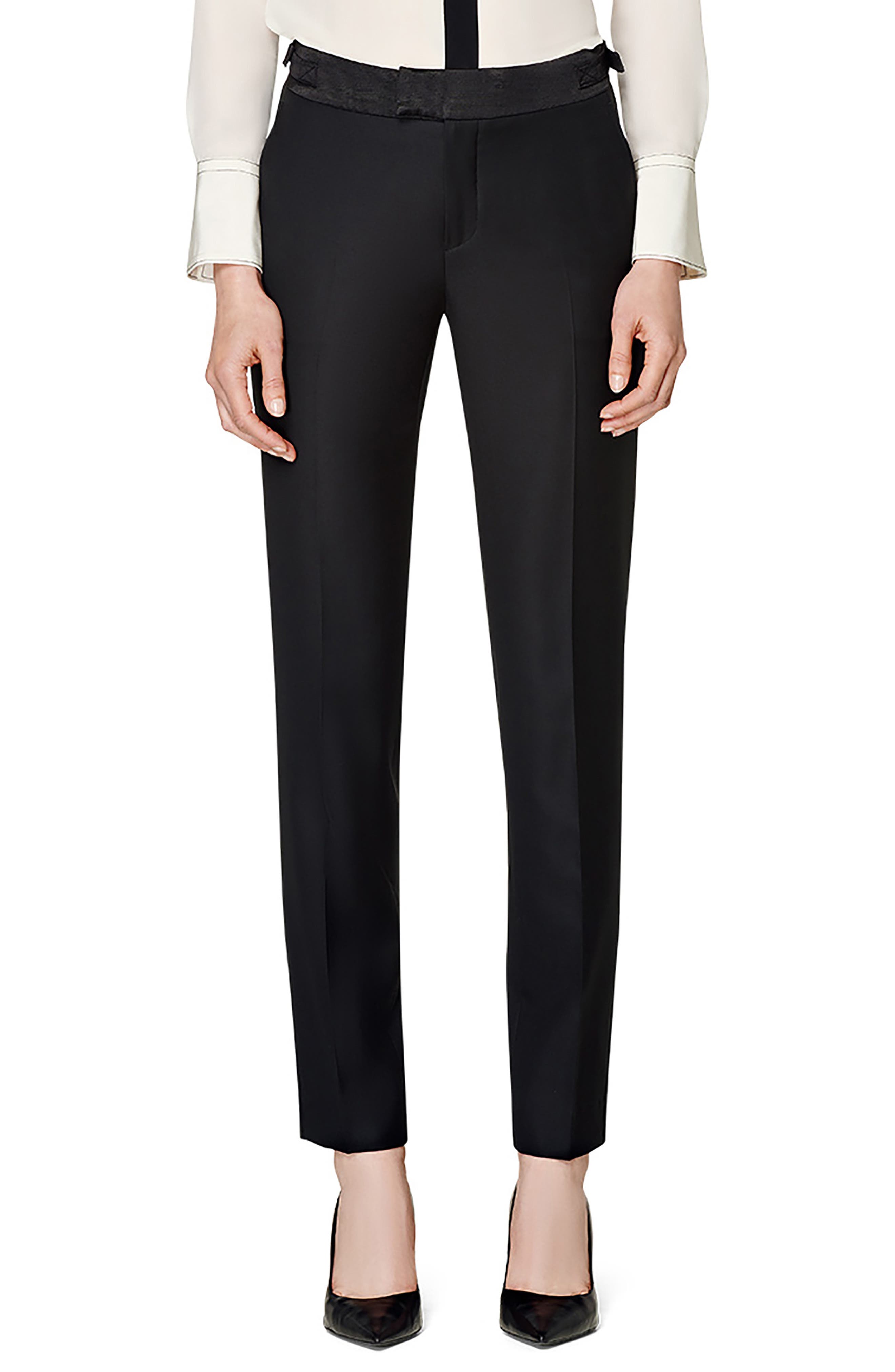 SUISTUDIO Robin Tuxedo Wool Trousers (Women) | Nordstrom