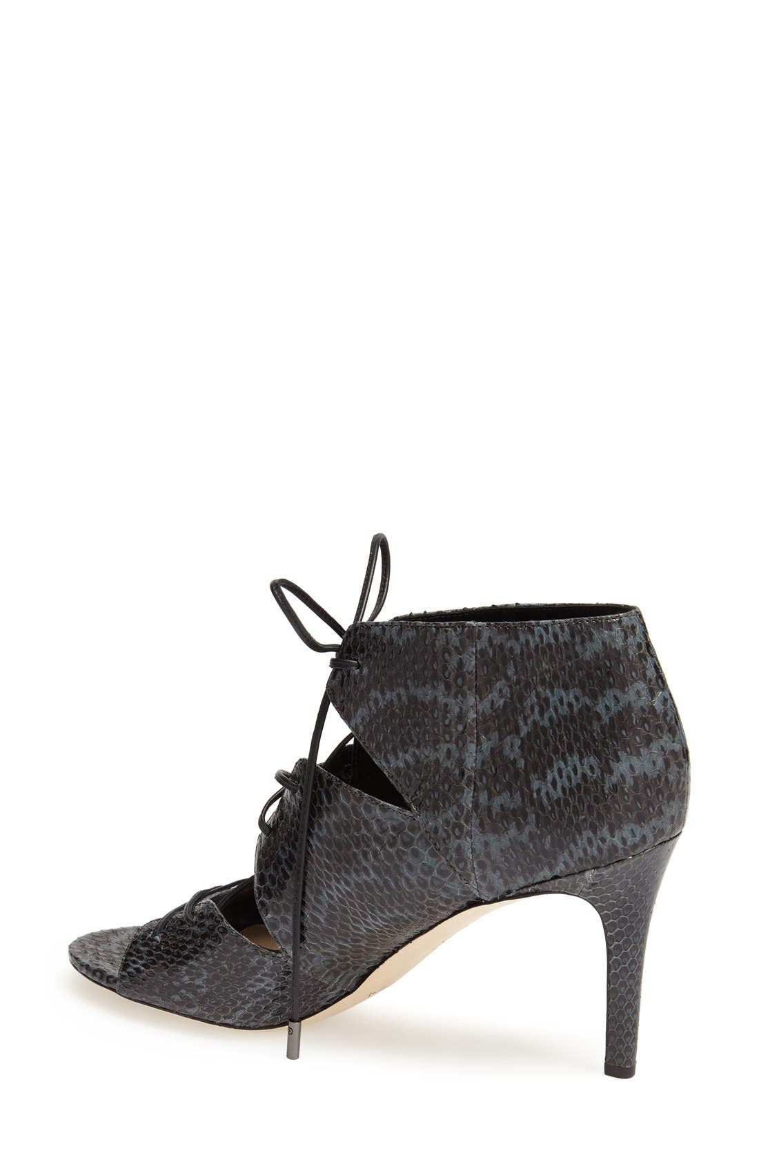 'Vibe' Lace-Up Pump, Alternate, color, SAGE GREEN SNAKESKIN