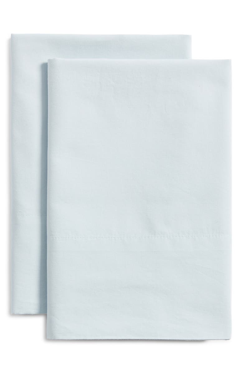 Nordstrom Organic Cotton Percale Pillowcases, Main, color, Blue Drift