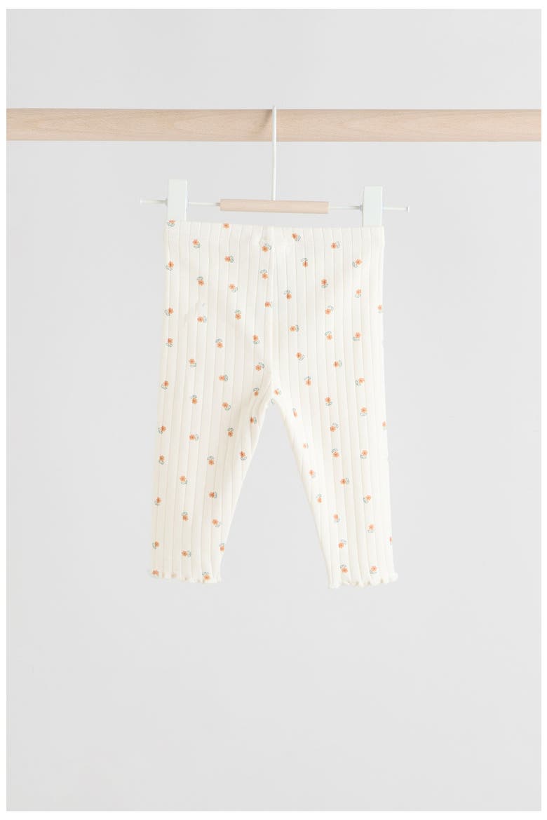 Frill Collar Sweater & Print Leggings Set, Alternate, color, GREEN
