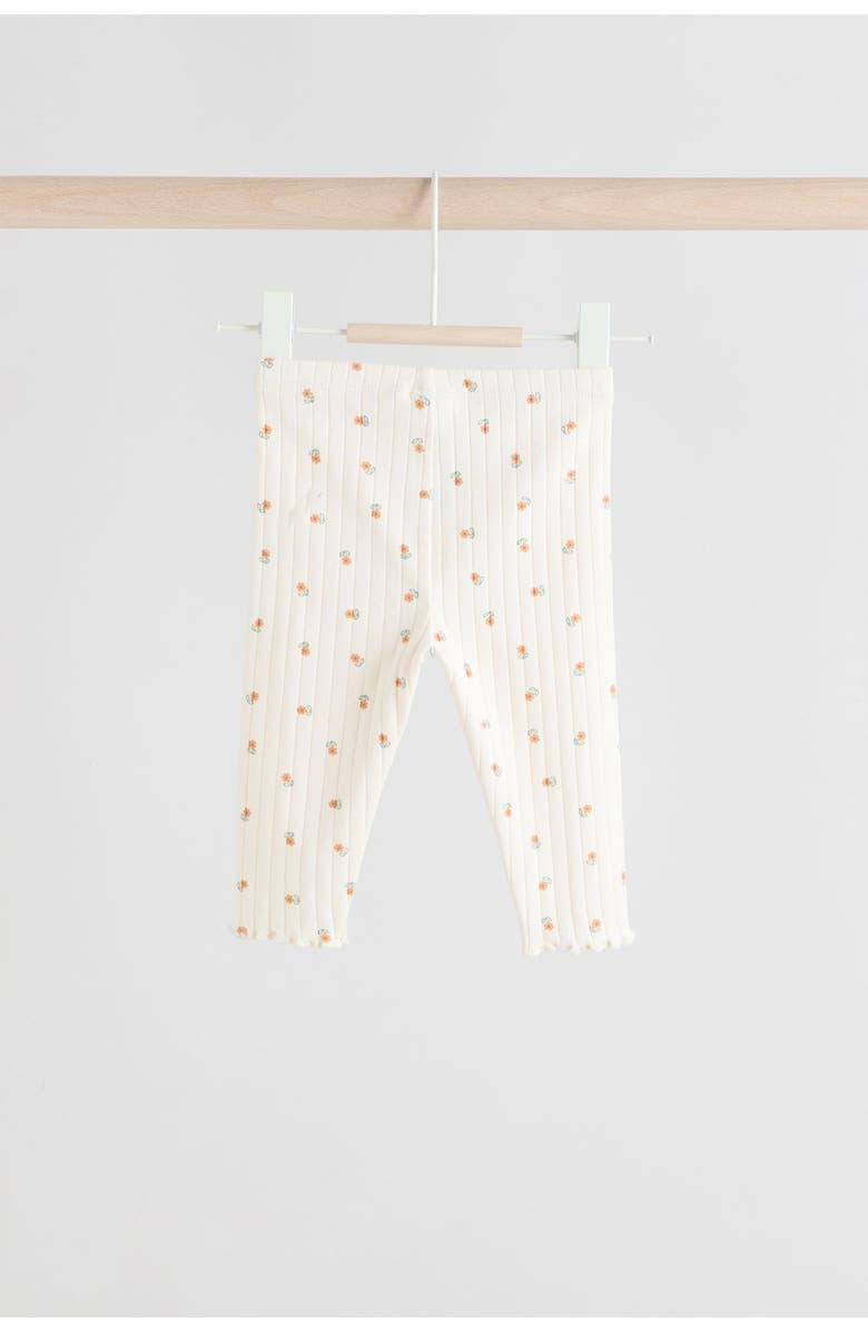 NEXT Frill Collar Sweater & Print Leggings Set, Alternate, color, Green