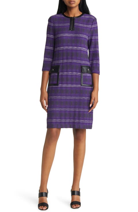 Elbow Sleeve Shift Dress