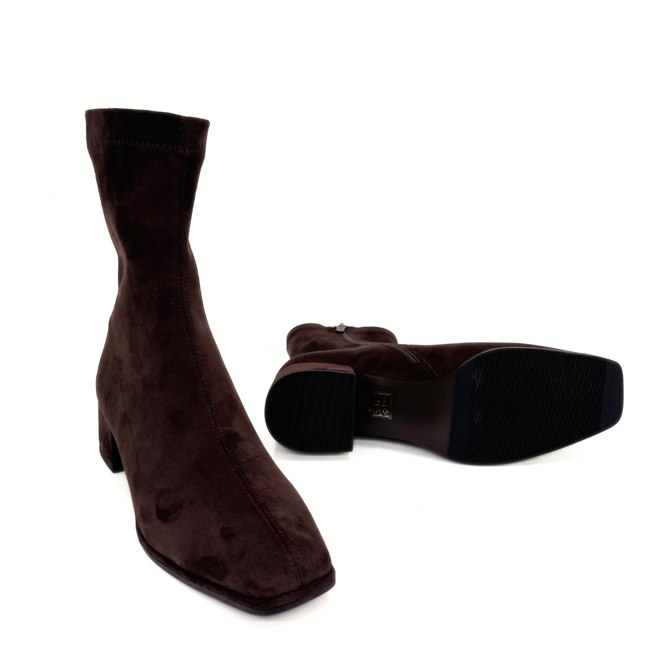 Massi Square-Toe Sock Boot, Alternate, color, Brown