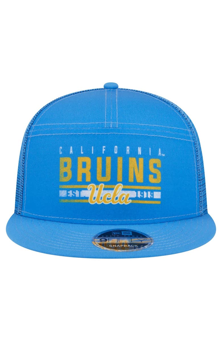 New Era Men's New Era Blue UCLA Bruins Split Panel 9FIFTY Snapback Trucker Hat, Alternate, color, Blue