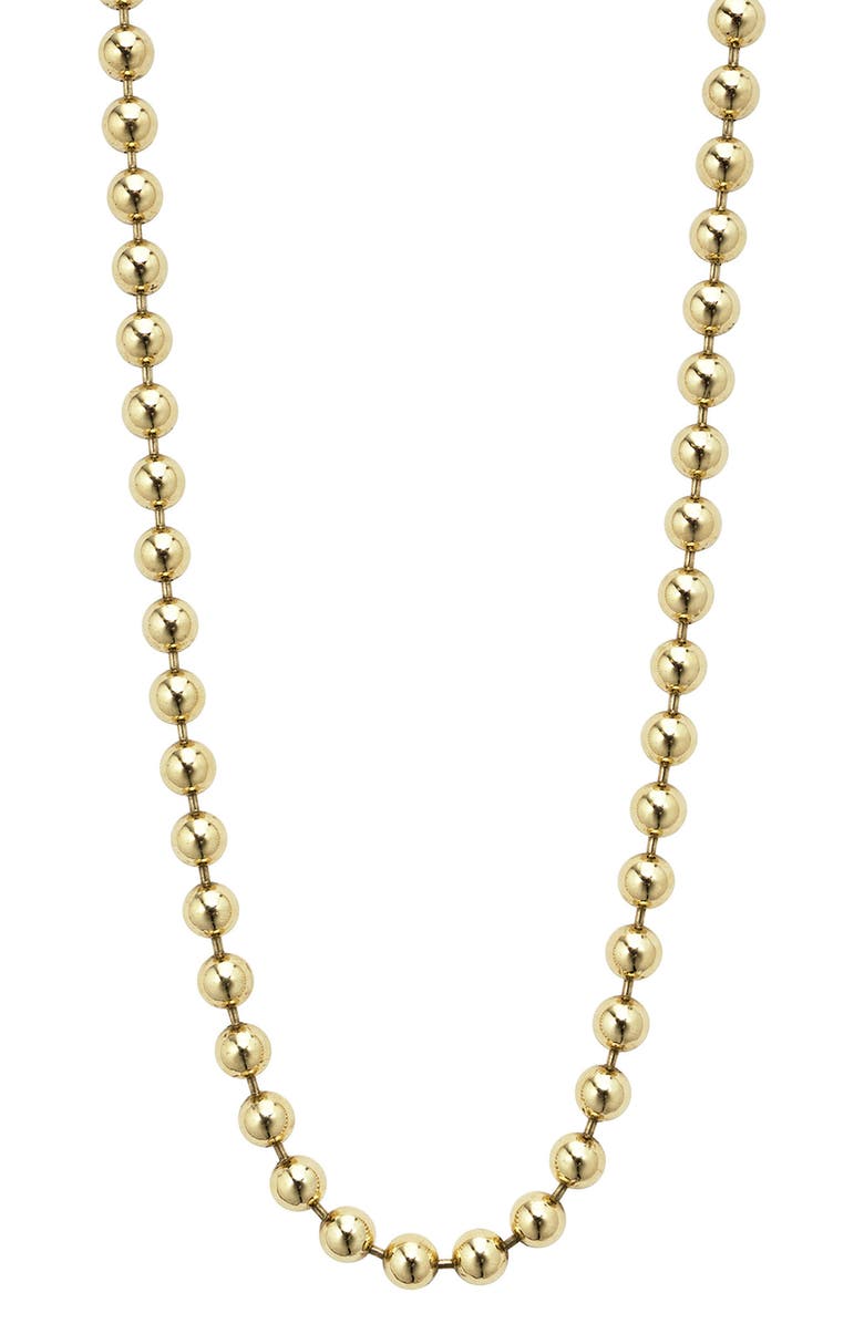 LAGOS 18K Anthem 5mm Ball Chain Necklace, Alternate, color, Gold