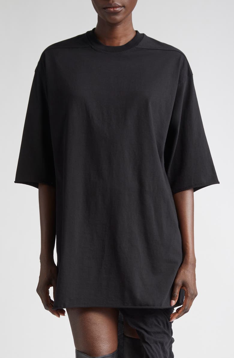 Rick Owens Jumbo Cotton Jersey T-Shirt, Main, color, Black