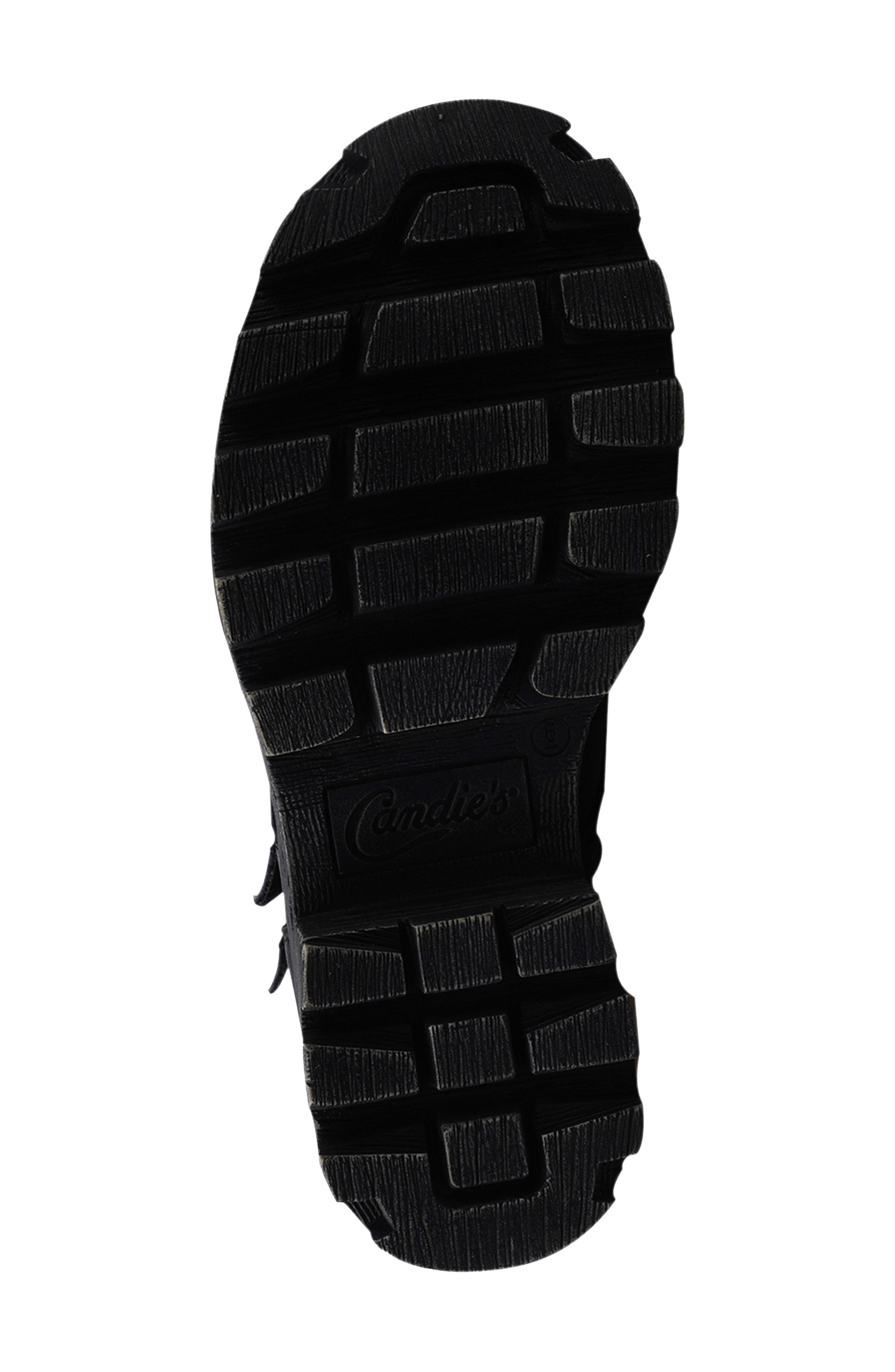 Candie
s Stanza Lug Sole Moto Bootie, Alternate, color, Black
