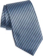 ZEGNA TIES Stripe Cinque Pieghe Silk Tie