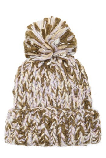 Vince Camuto Chunky Metallic Pom Knit Beanie | Nordstromrack display picture 1