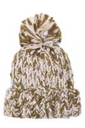 Vince Camuto Chunky Metallic Pom Knit Beanie