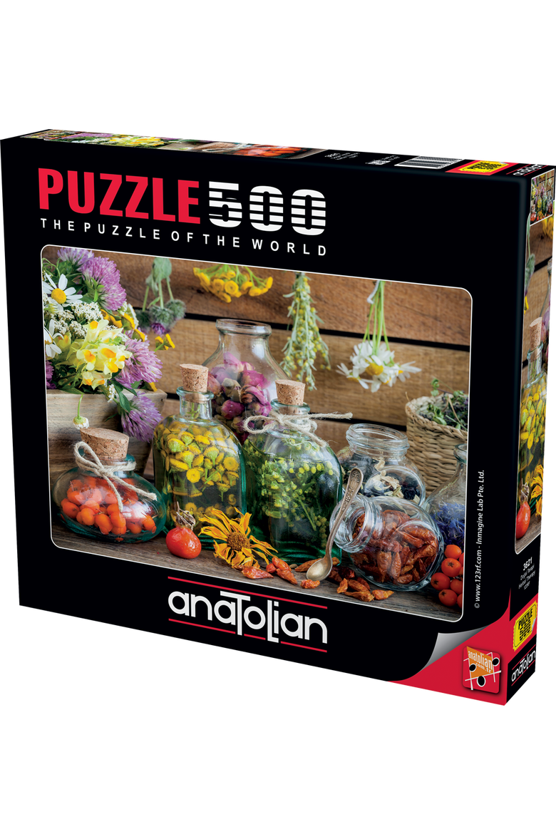 Herbal Therapy 500 piece Jigsaw Puzzle for Adults, Main, color, Multicolor
