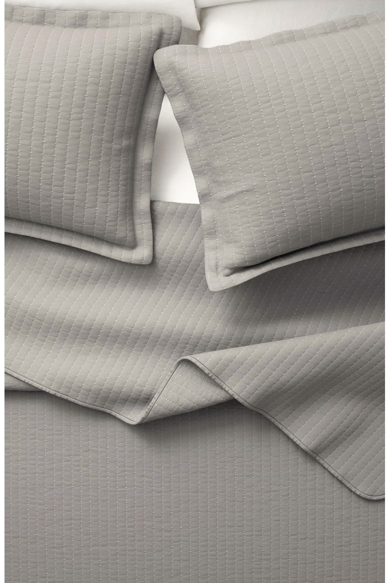 Channel Stitch Quilt Set, Alternate, color, LIGHT GRAY