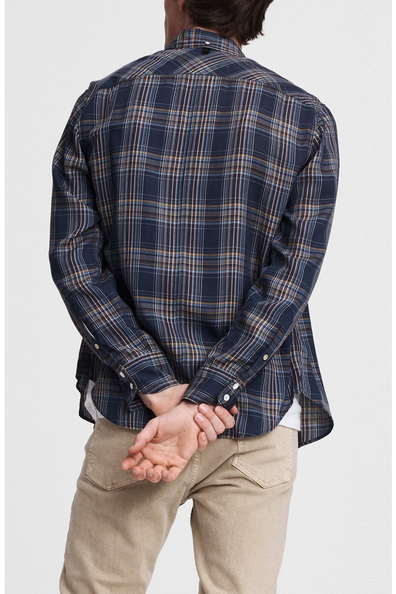 Fit 2 Tomlin Plaid Button-Down Shirt, Alternate, color, NAVY PLAID