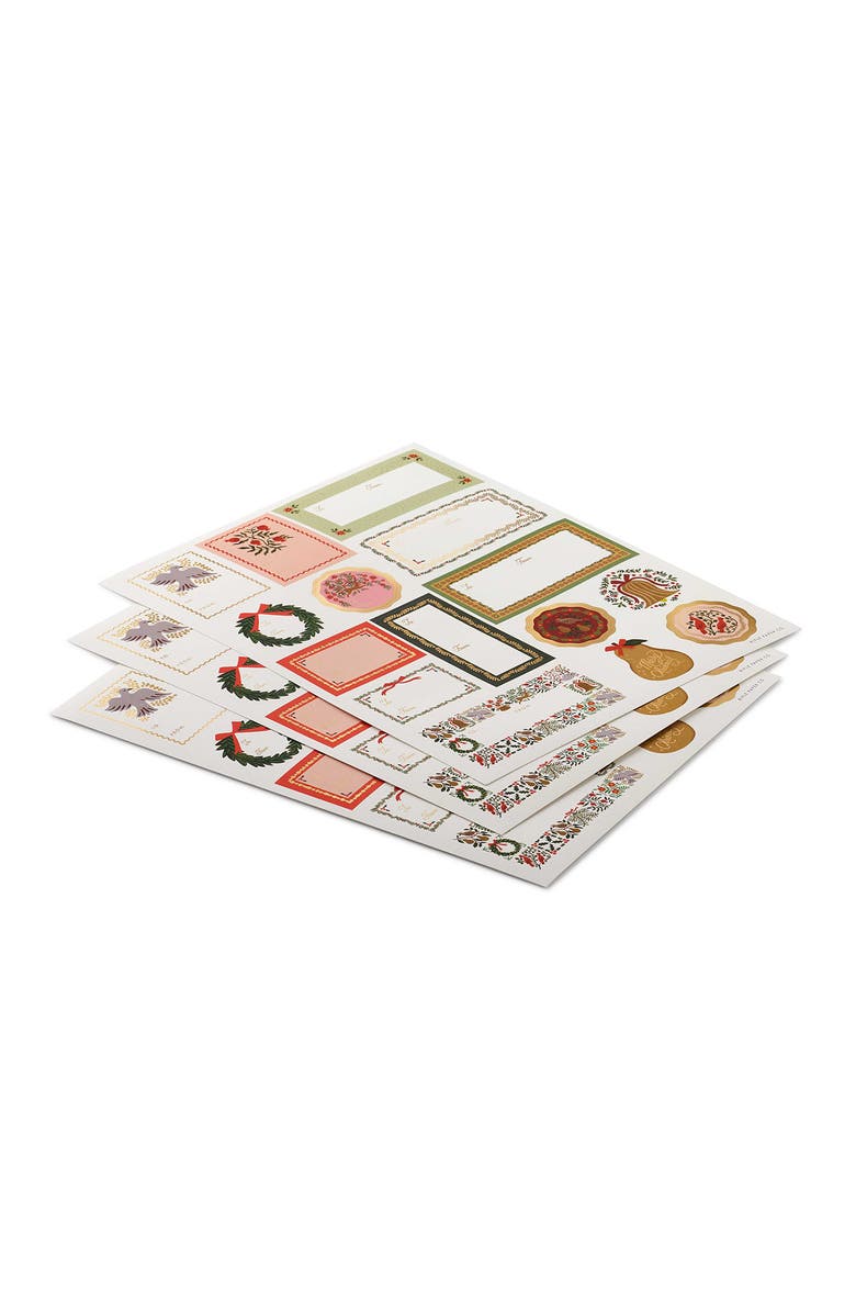 Rifle Paper Co. Christmastide 3-Pack of Gift Tag Label Stickers, Alternate, color, 