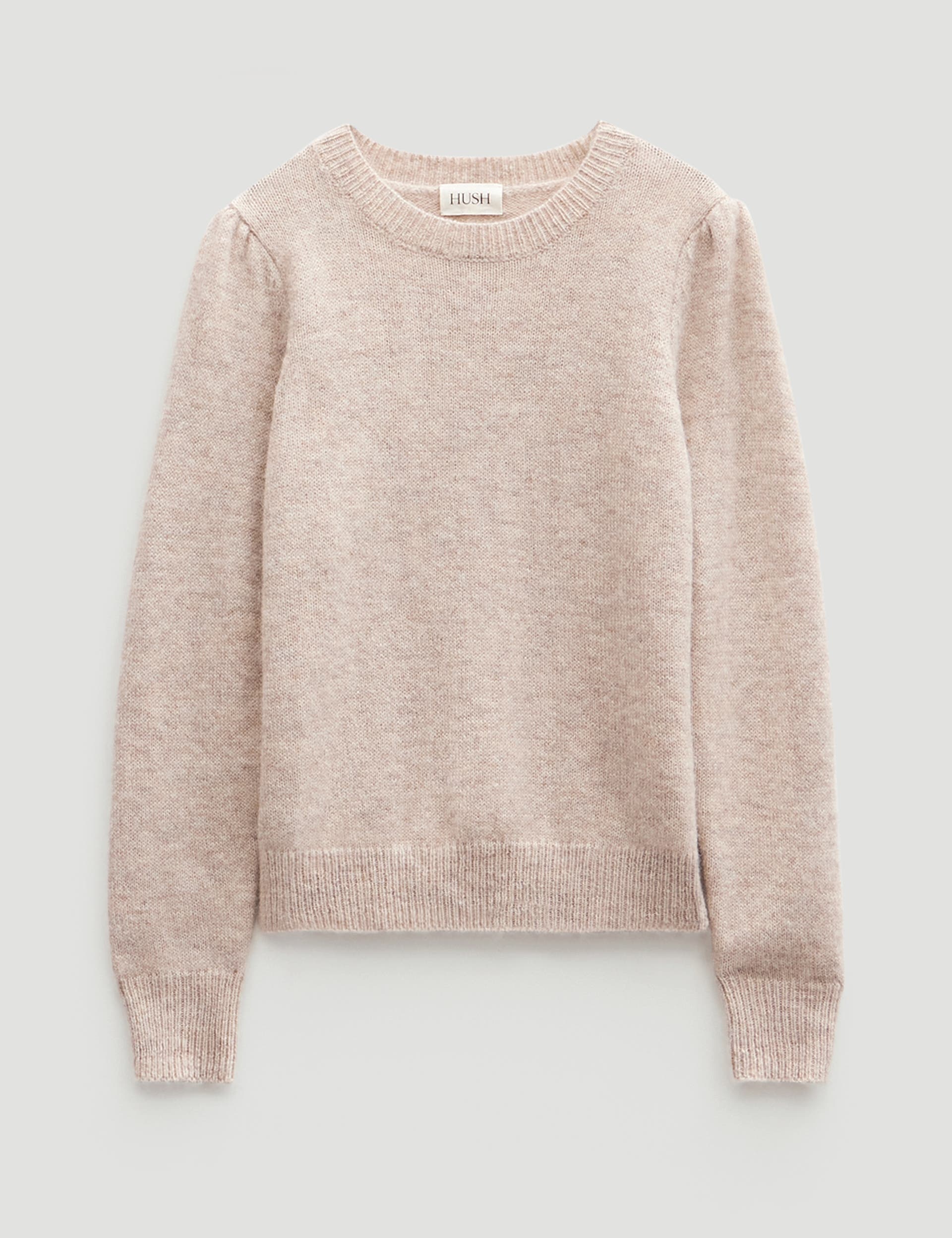 Gathered Shoulder Wool Blend Sweater - image 2
